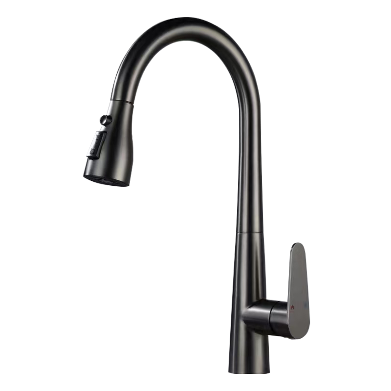 High-Quality Pull-Out Kitchen Faucet with Adjustable Hot and Cold Water and Flexible Reach