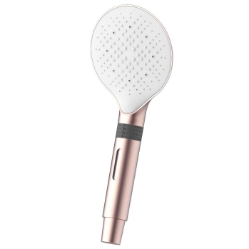 Elegant Light Pink Handheld Shower Head with Adjustable Spray and Anti-Clog Nozzles