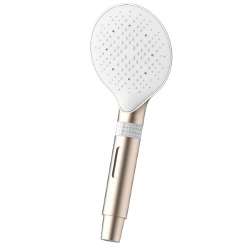 Luxury Brushed Gold Handheld Shower Head with Multi-Function Spray and Anti-Limescale Design